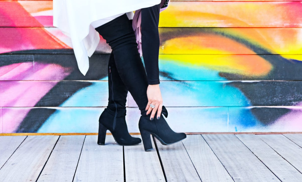 woman wearing boots